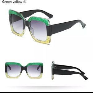 Green and Yellow Oversize Shades